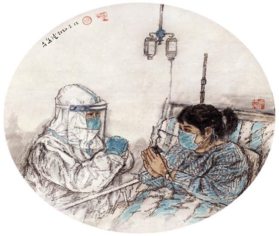 吕进成抗疫作品欣赏