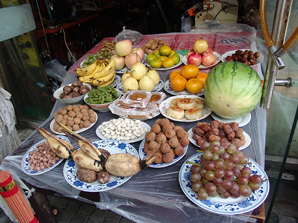 祭月的供品。&nbsp;ICphoto 图